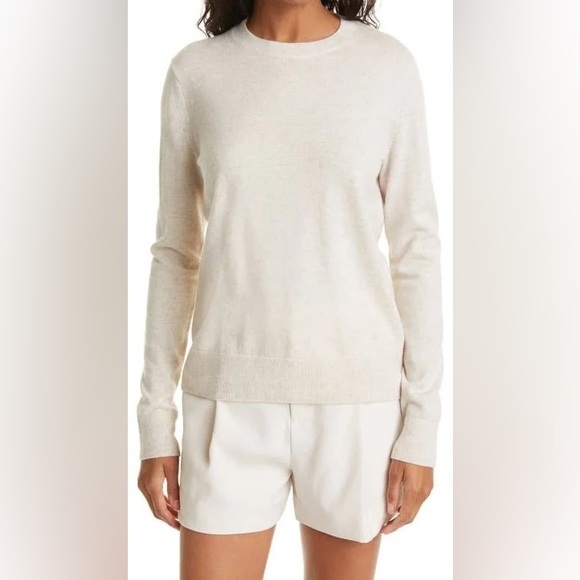 Vince Cashmere & Wool Sweaters Easy Fit Crewneck Light Beige EUC Size - M - Picture 1 of 11